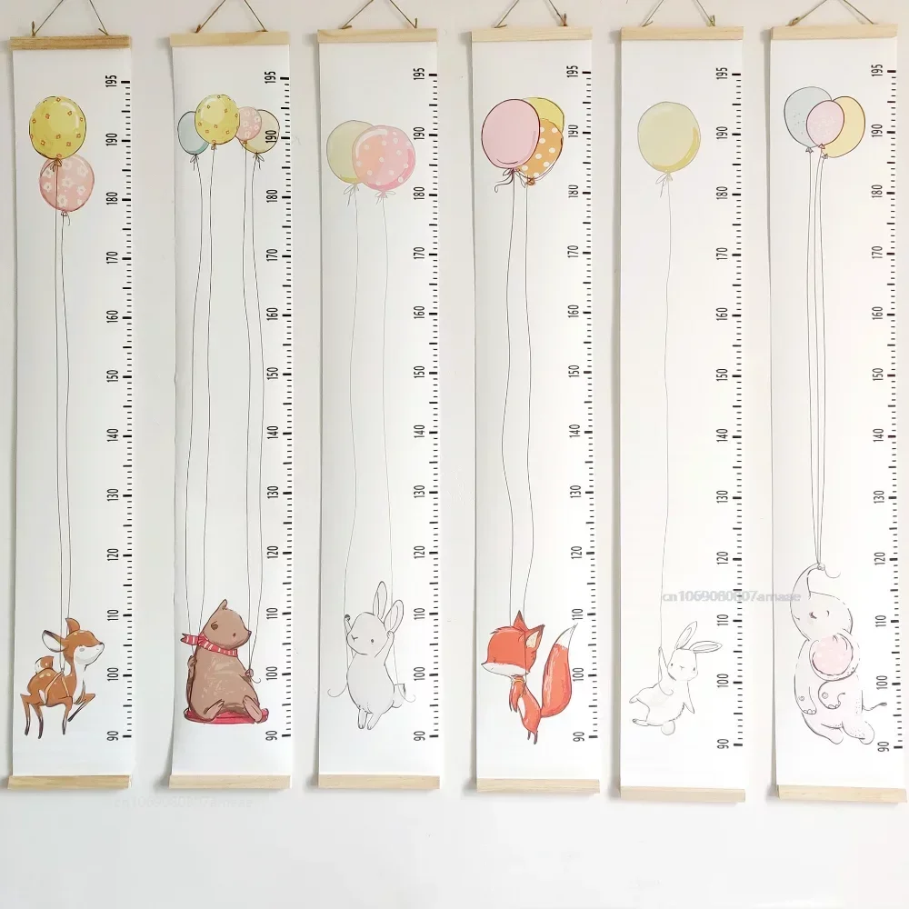 Wooden Canvas Wall Growth Charts Baby Hanging Decorative Chart Height Measure Ruler Removable Wall Sticker for Kids Child Room children height measuring chart