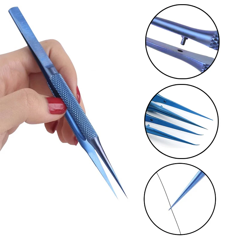 Titanium Alloy Precision Tweezers for Electronic Repair - Non-magnetic Fine-point Forceps