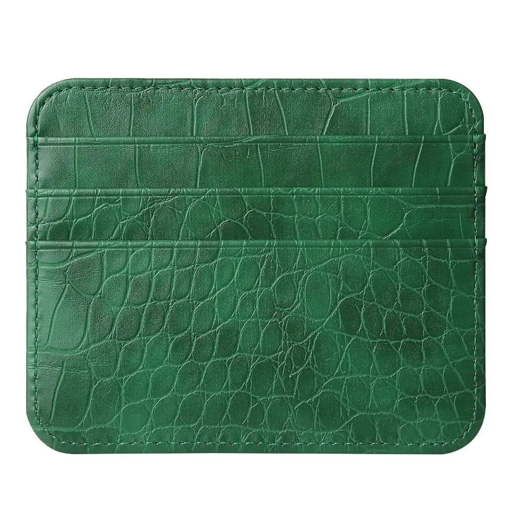 Sleek Double-Sided PU Leather Card Holder & Coin Pouch Wallet