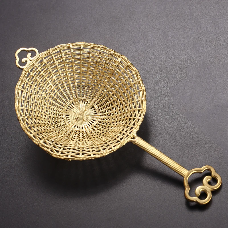 

Copper tea drain set tea filter creative hand-woven tea strainer tea ceremony accessories tea filter kung fu tea set