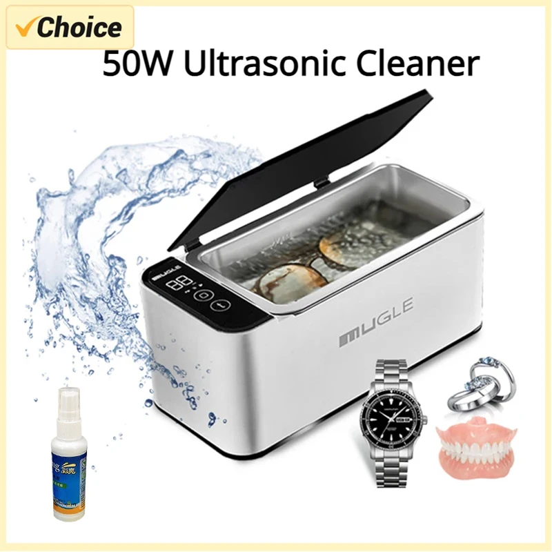 50WUltrasonicCleanerUltrasonicGlassesJewelryCleaner500MLUltrasonicCleaningMachine