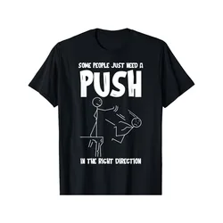 Men's Oversized Graphic Tee - Ironic Humor A Push in the Right Direction - XXXL (1)
