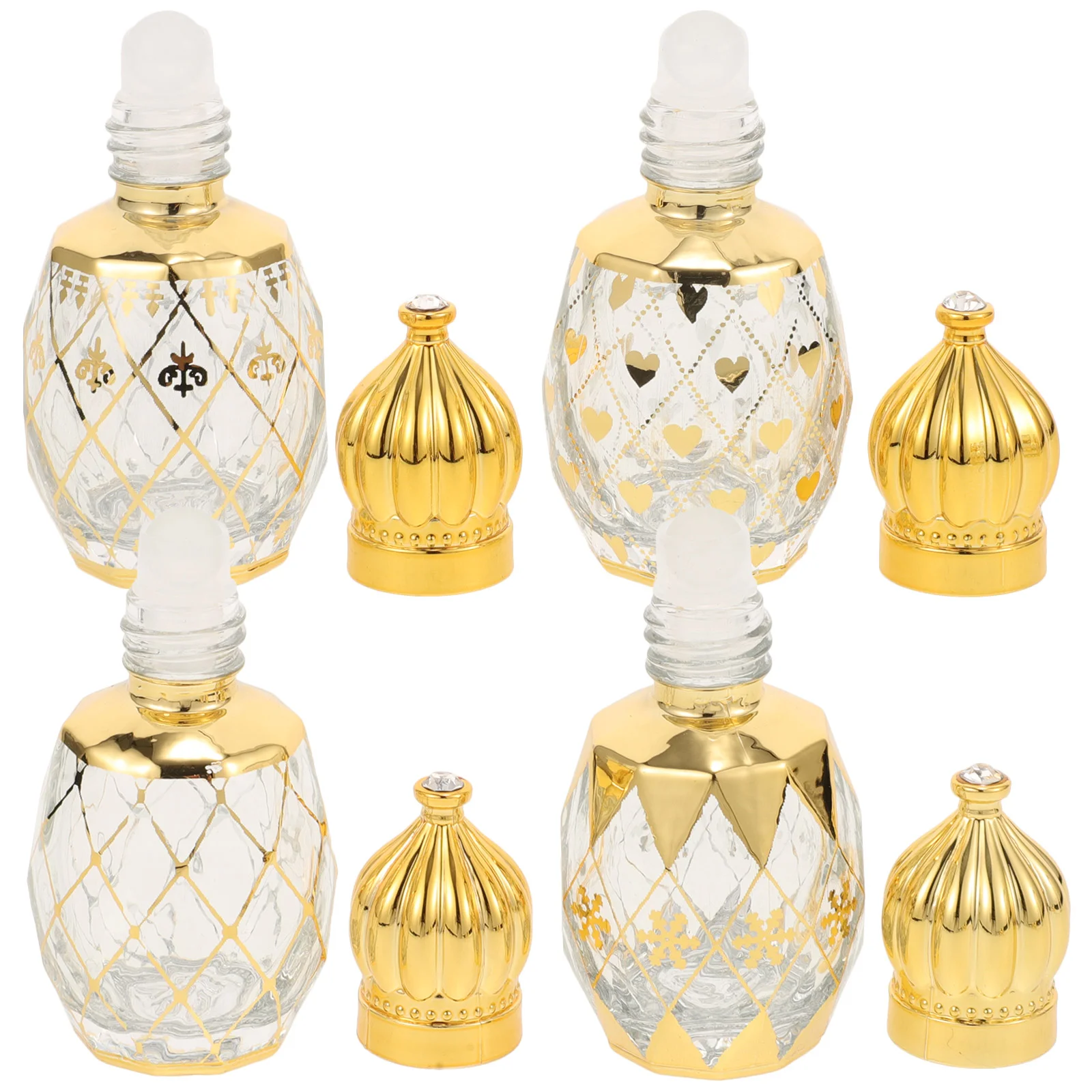 

4 Pcs Essential Oil Dropper Bottle Perfume Container Arabian for Oils Bulk Travel Glass