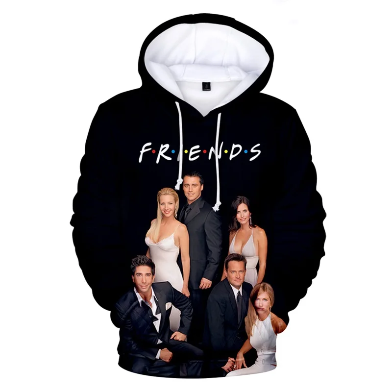 thumbnail image 1 of Sudadera con capucha con estampado 3D de Friends para hombre y mujer, estilo informal, de gran tamaño, ropa de calle popular, 1 of 5