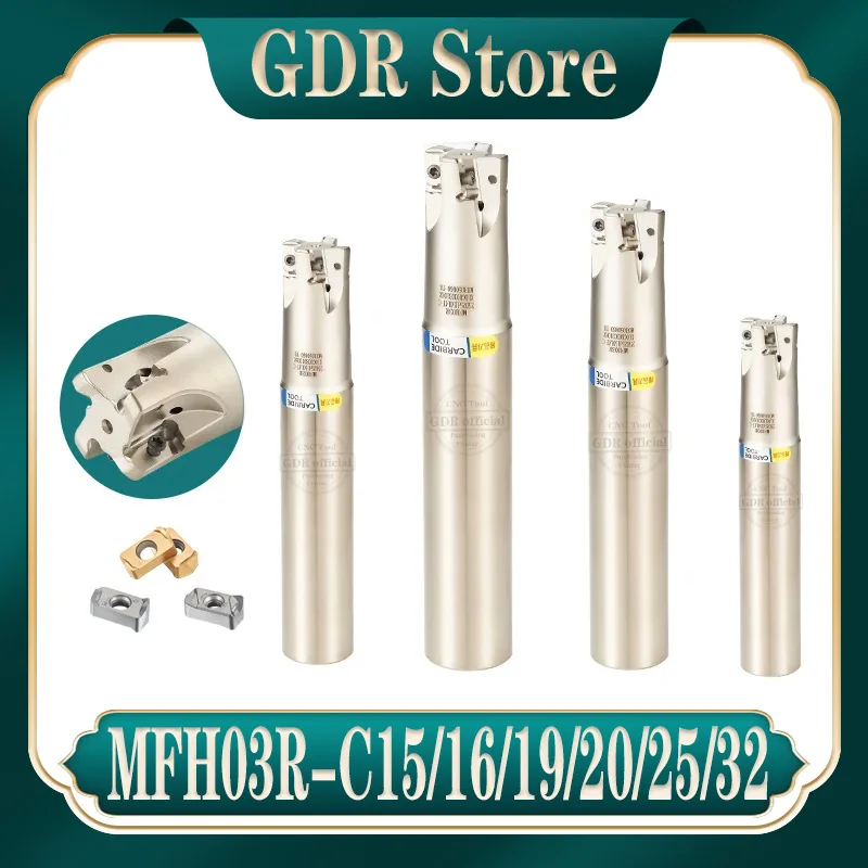 GDR MFH MFH03 EXN03R Werkzeughalterhalterung MFH03R C15 C17 C16 C20 C25 C24 C32 120L 150L 200L 250L LOGU0303ZER LOGU0303 Einsatz