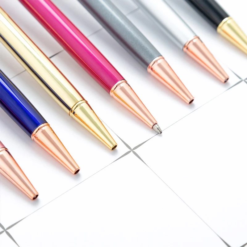 Pen + 10 Refills Gold Foil Metal Ballpoint Pen Personalized Gifts Custom Logo Office Supplies School Student Stationery ballpoint pen multifunction ballpoint pen multifunctional pen ball point pen ballpoint pen refill