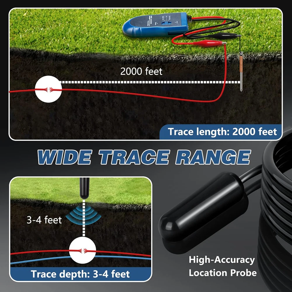 Noyafa Underground Cable tester NF-816L Anti-Interference Cable Tracker Electrical Wire Tracer Cable Locator Network Tools 2
