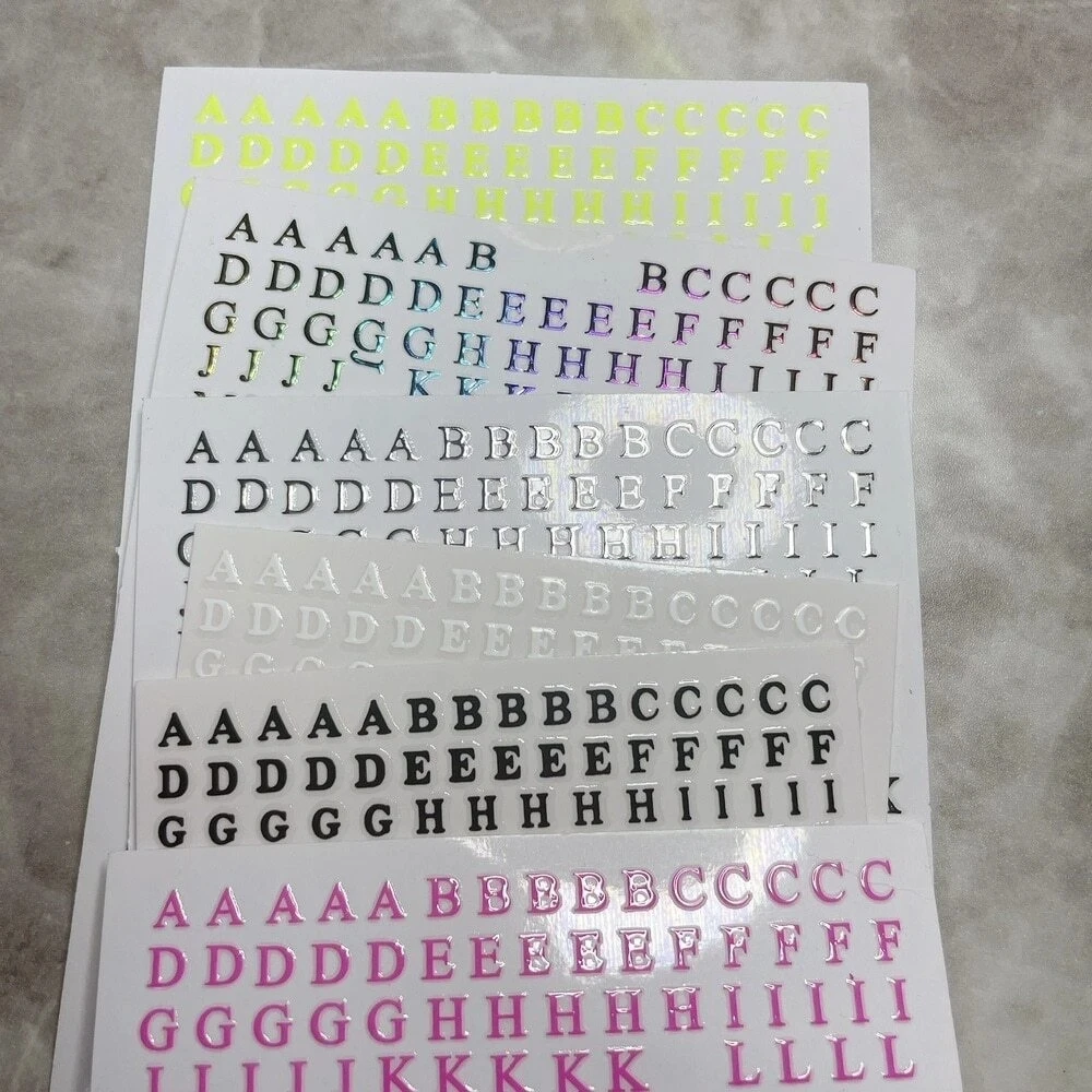  1Sheet Small 26 Alphabet Letter & Number Sticker