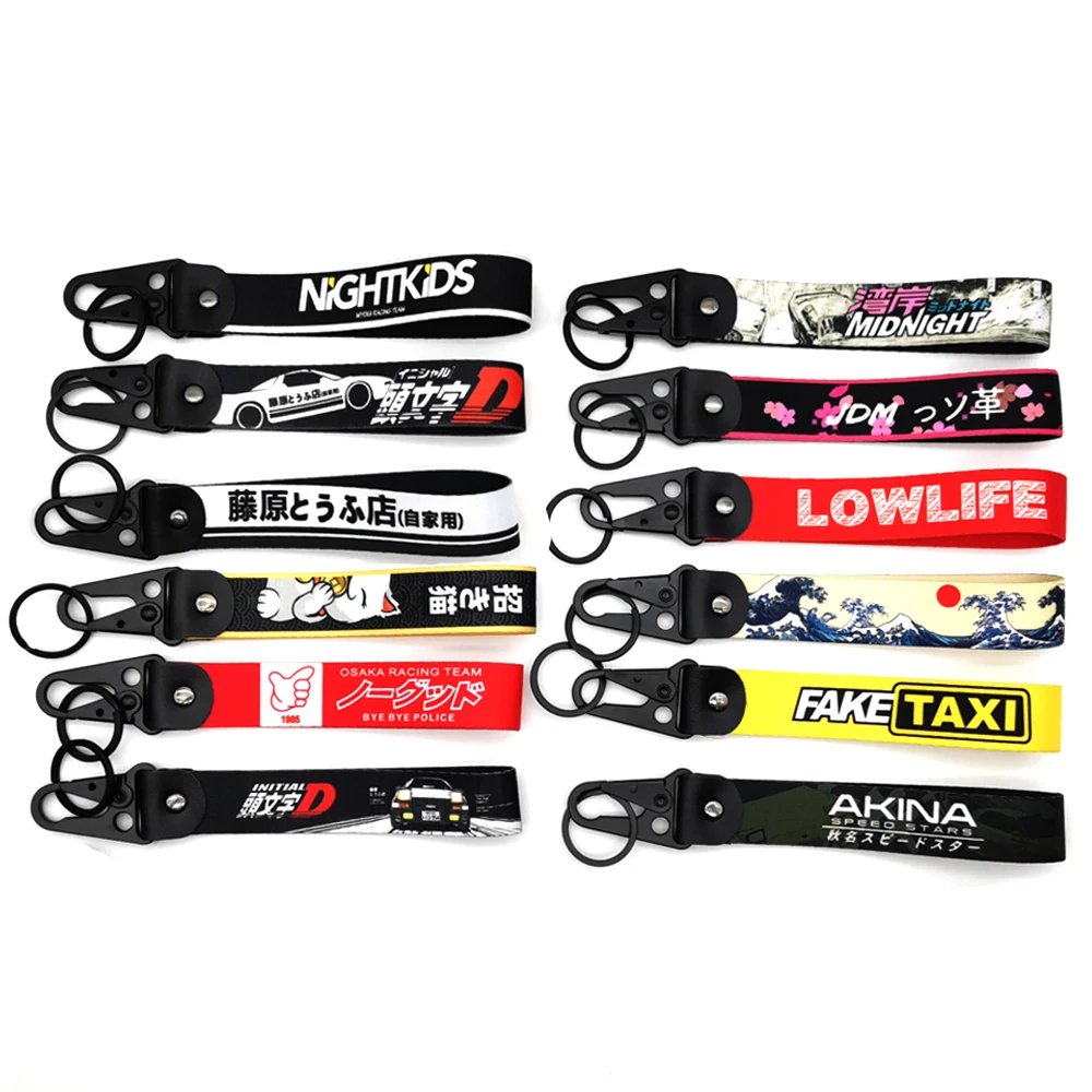 JDMRacingKeychainCarStyleWristKeyChainKeyRingsKeyHolderHeatTransferProcessFORFAKETAXILOWLIFEAccessories-AliExpress