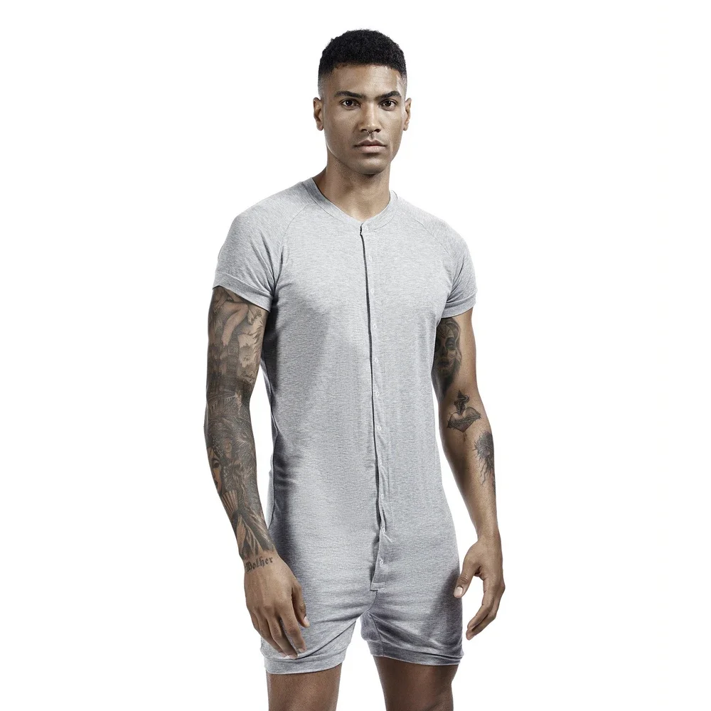TAUWELL Soft Rayon Union Suit for Men Short Legs Comfortable Bodysuit men bodysuits