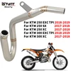Slip On For KTM 250 300 EXC TPI SX XC 2017 2018 2019 Motorcycle Exhaust Escape Moto Front Mid Link Pipe Connect Original Muffler