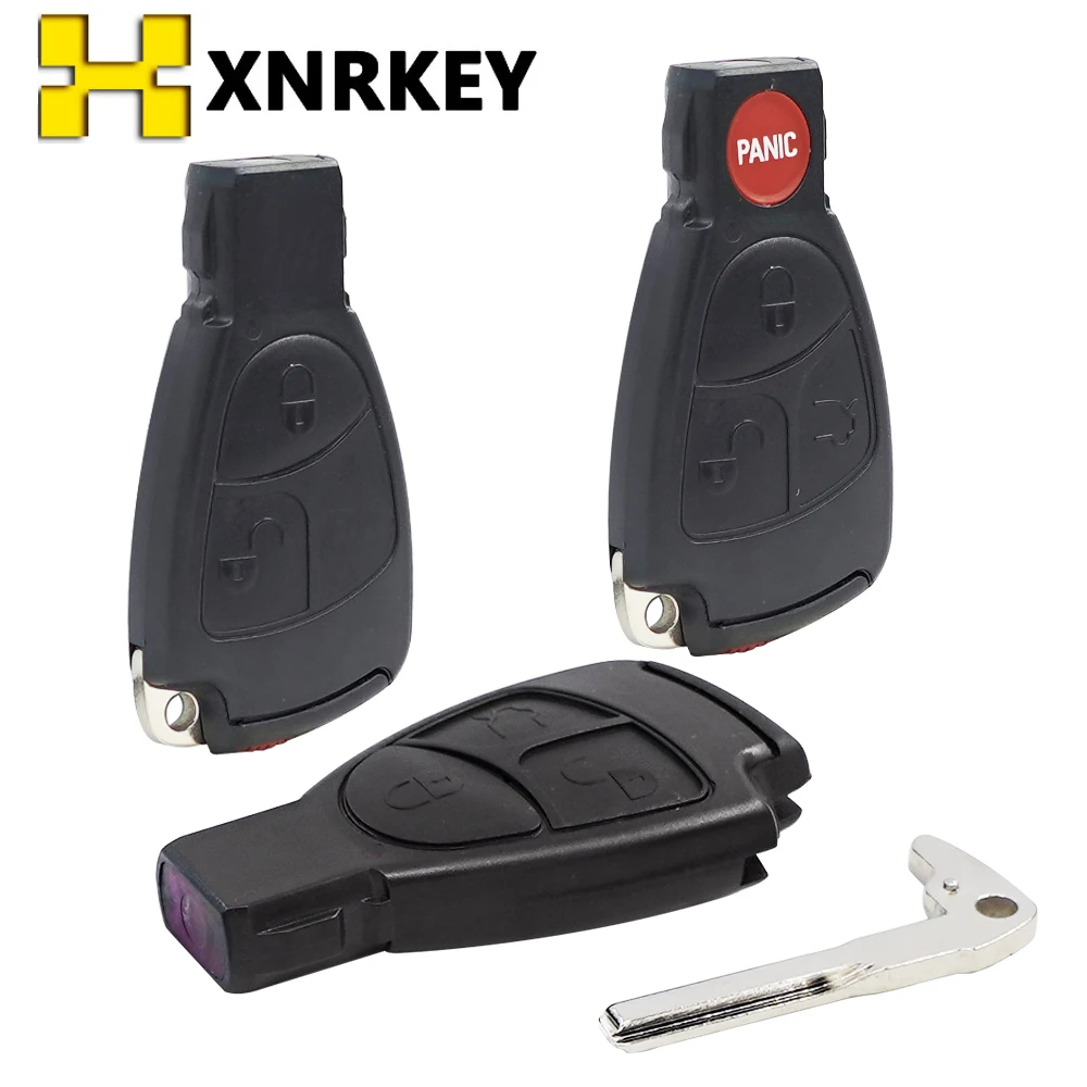 XNRKEY Car Key Shell for Benz C B E Class W203 W211 W204 Yu Bn Cls Clk Replacement 2/3/4 Button Remote Key Shell Case Cover car key case shell cover remote key case for mercedes benz a c e s g class glc cle cla glb gls w177 w205 w213 w222 x167 amg