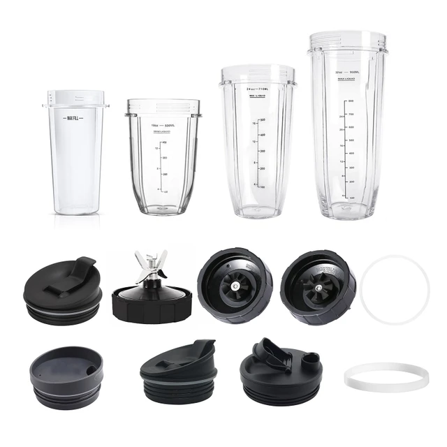 2 Pack Replacement Parts 12/16 Oz Cups & Blades Accessories Compatible For  Magic Blender 250W MB1001 - AliExpress