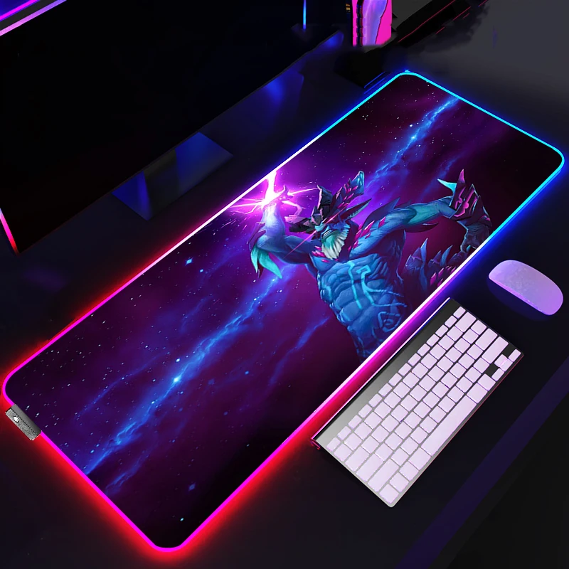 Tapis Souris Jeu RGB Grand Tapis Souris LED Lumineux étendu avec 14 Modes  d'éclairage et Port USB 2.0 Tapis Clavier d'ordinateur pour Joueur méduse  néon 40x90 cm : : Jeux vidéo