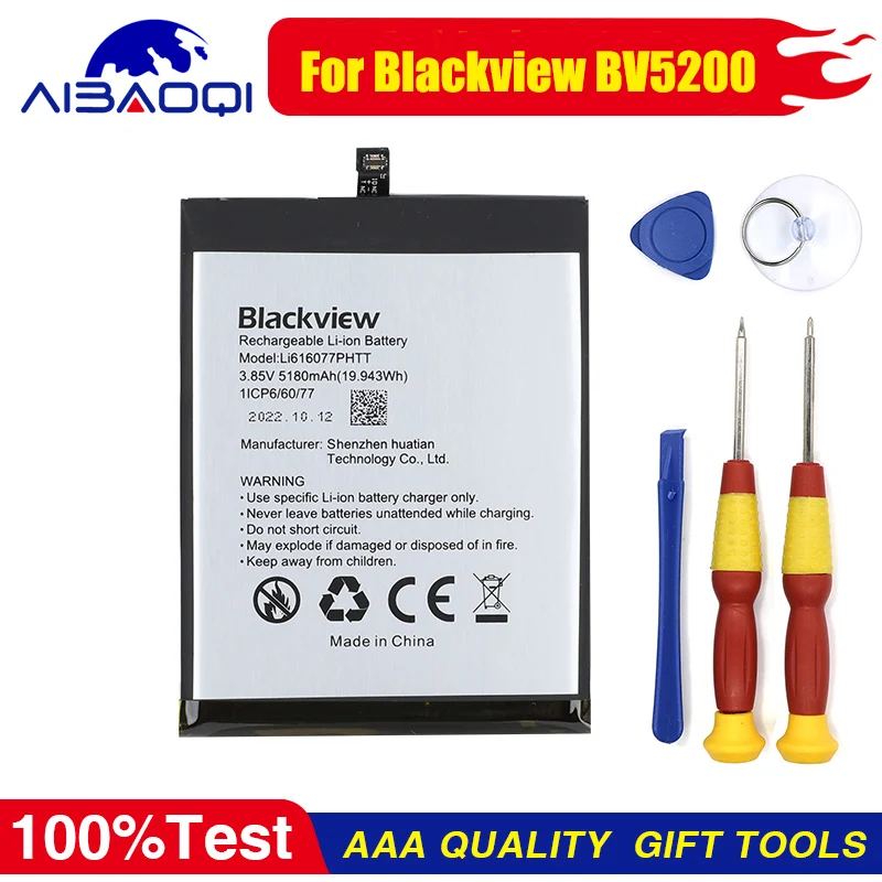 

Brand New Original For Blackview BV5200 Mobile Phone Battery High Capacity 5180mAh Replacement Batteries