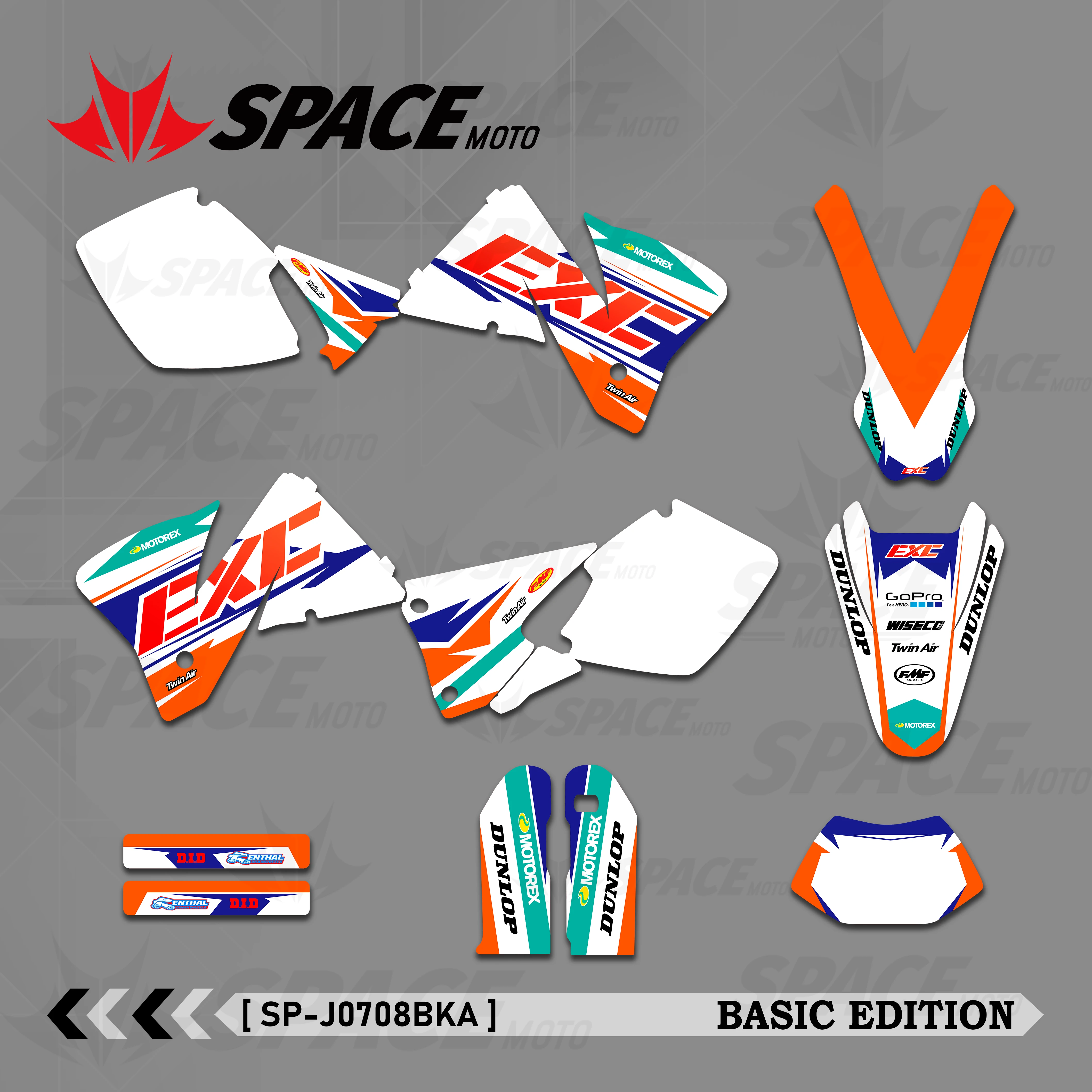 

Объемные графические наклейки, наклейки с индивидуальным номером для KTM EXC 125 200 250 300 380 400 520 1998 1999 2000