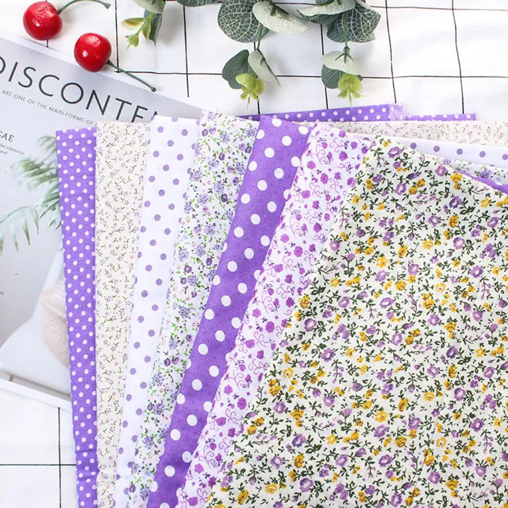 Cotton Fabric 1 Set Craft Fabric Tear Resistant Patchwork