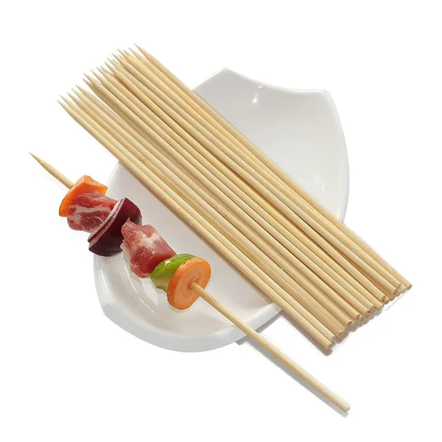 120Db Erős, Vastag Bambusz Nyárspálcák Cukorkás Alma Nyalókák Készítéséhez Grill Semi Point Food Caramel Bbq Tools Accessorie - Image 2
