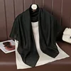 Foulard carré fin et doux pour femmes, 90x90cm, simplicité, couleur unie, foulard en coton et lin, Hijabs musulmans, accessoires de sac
