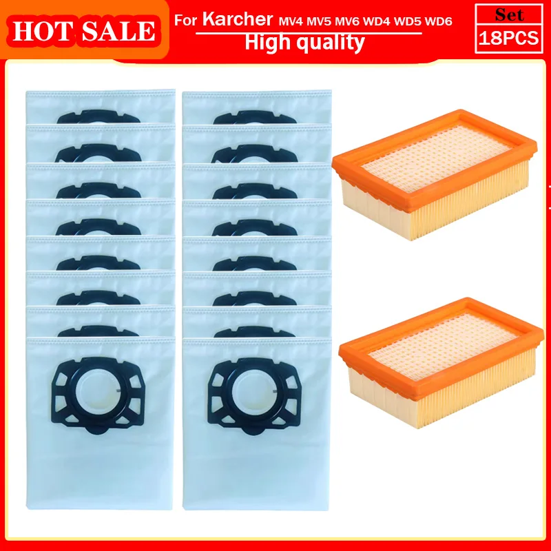 Dust Filter Bags for Karcher MV4 MV5 MV6 WD4 WD5 WD6 Karcher WD4000 to WD5999 Robot Vacuum Cleaner Part