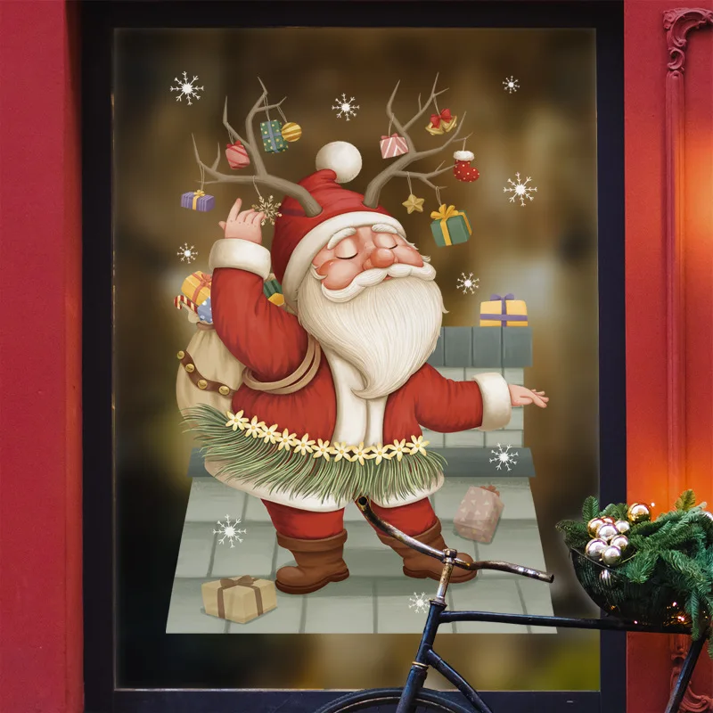 Vendita Calda Adesivi In Vetro Per Finestre Di Natale Decorazione Per Centri Commerciali Regali Per Alberi Autoadesivi Muro Di Fiocchi Di Neve All'Ing
