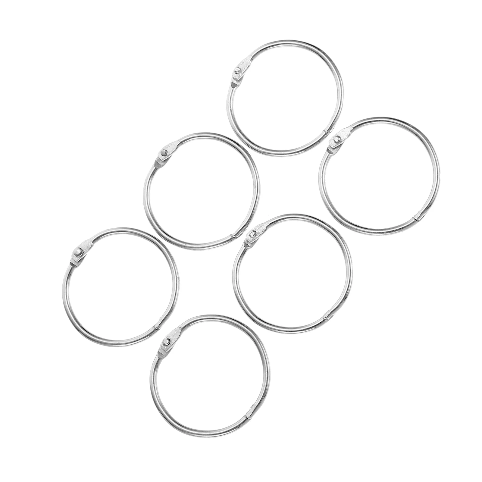 

50 Pcs Key Ring Binding Lock Keychain Circles Rings for Flash Cards Binder Book Multipurpose DIY Diary Loose Leaf Office