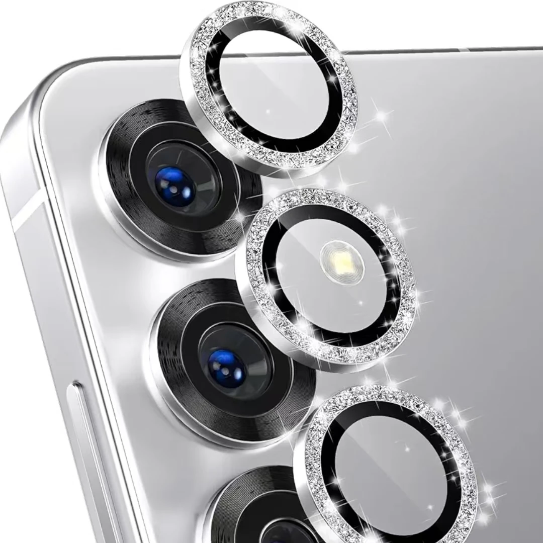 3-Piece Glitter Camera Lens Tempered Glass Protector