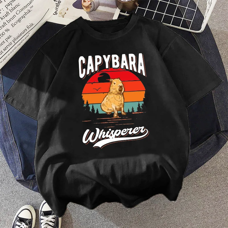 

3D Funny Animal Capybara Printed T Shirt For Men Kid Fashion Streetwear Capybara Lovers Short Sleeves Harajuku Clothing Tee Tops