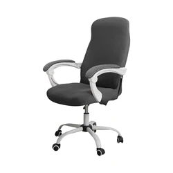 Luxurious Stretch Spandex Office Chair Slipcover - Premium Armchair Protector and Seat Cover - S (DARK GRAY)