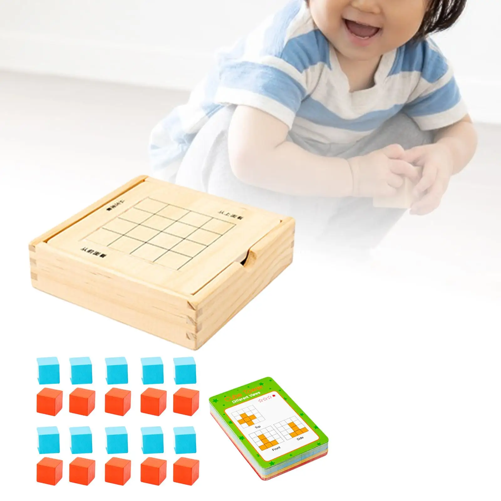 

Block Puzzle Toy Intelligence Developing Spatial Logical Stacking Blocks for Boy Girl Preschool Child Ages 4-6 Years Kids