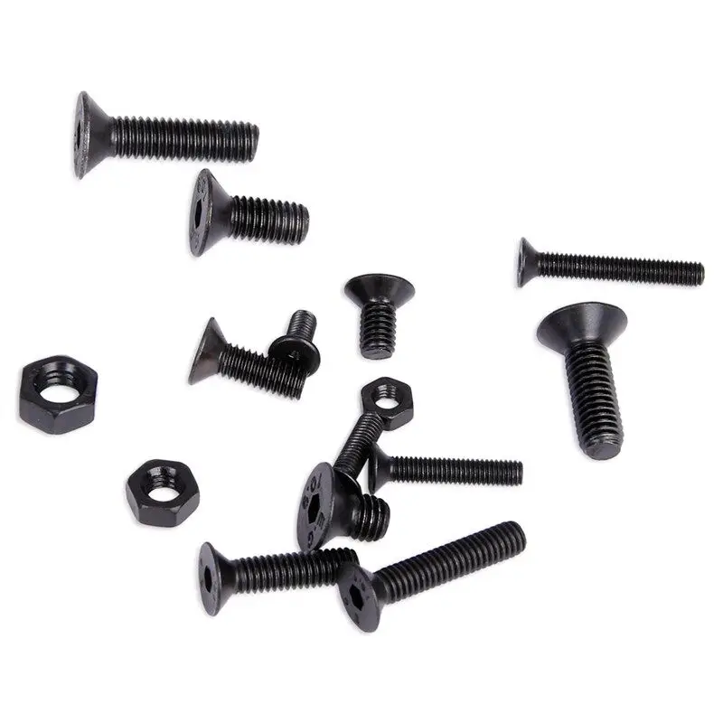 Alloy Steel Countersunk Flat Head Hex Socket Cap Screws Nuts Set 460Pcs Assortment Kit Precise Metric Bolts Nuts Set screws nuts set