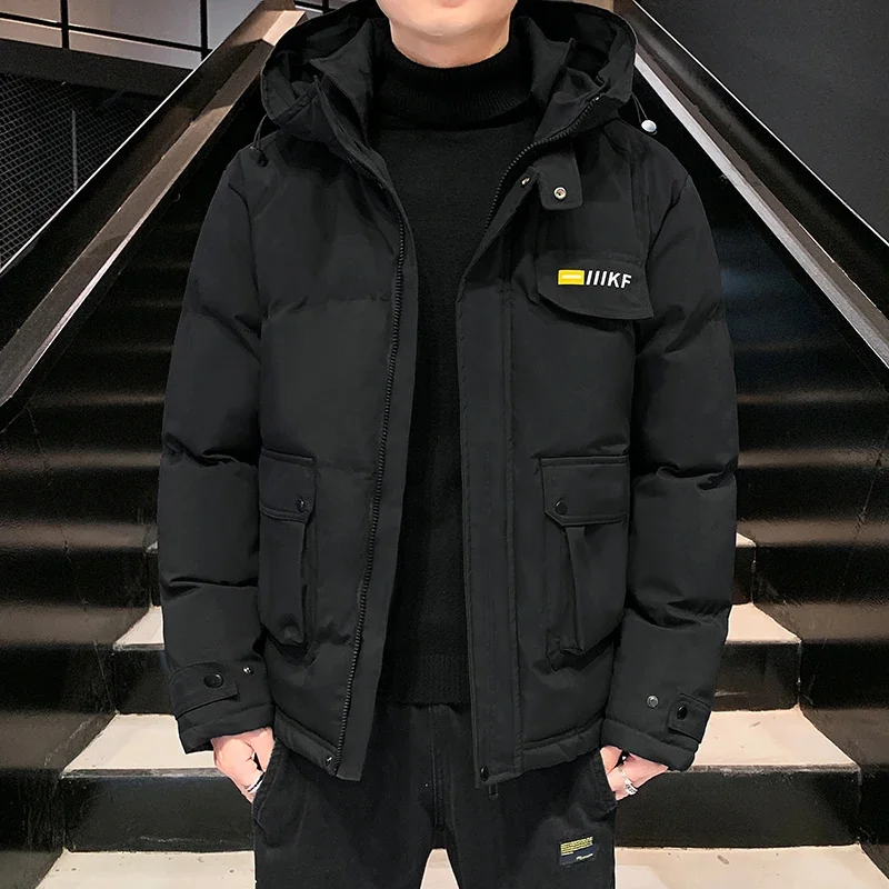 

Men's Warm Hooded Thick Puffer Jacket Coat Male Casual High Quality Overcoat Thermal Winter Parka Men