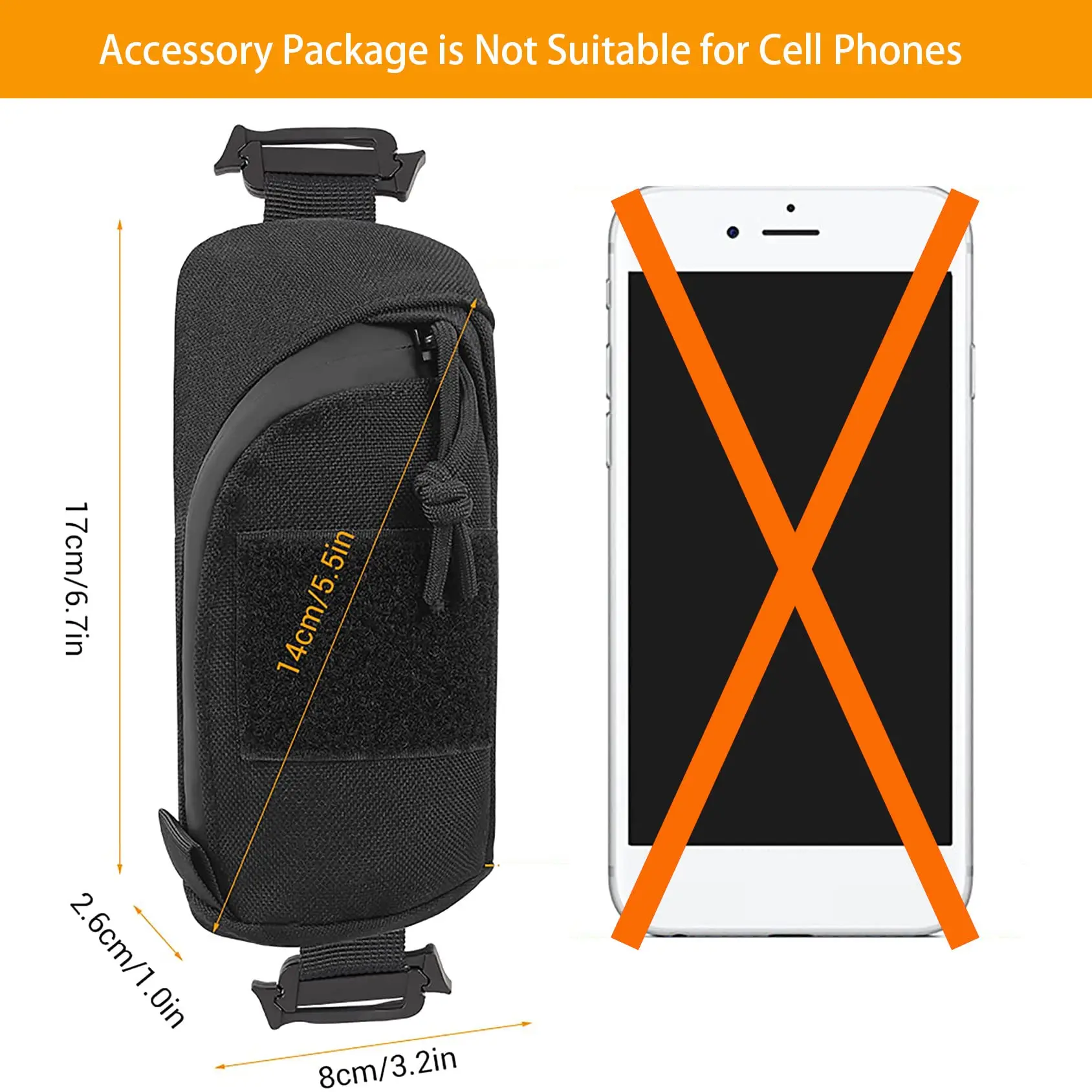 Tactical Nylon Molle Backpack Accessory Pouch for Outdoor Use
