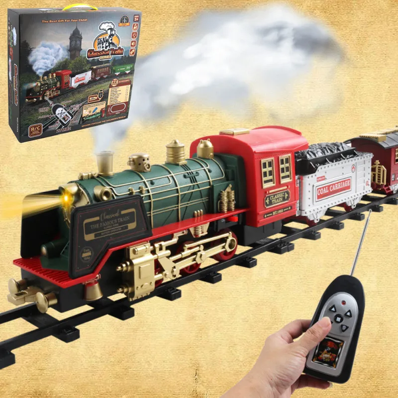 Electric Christmas Train Set Railway Tracks Toy Creative Decor Christmas Tree Train Gift Toy For Kids Birthday Gifts
