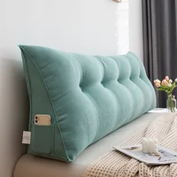 Soft Korean Velvet Triangle Pillow Big Cushion Home Bedroom The Bed Removable Washable Tatami Sofa Pillow Lumbar Backrest Cojin 1