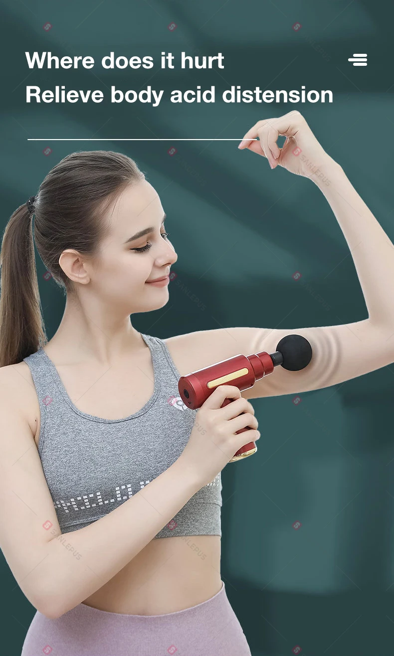 SANLEPUS przenośny pistolet do masażu LCD elektryczny pistolet do masażu perkusyjnego do ciała szyi powrót głębokie tkanki rozluźnienie mięśni Fitness 2 SANLEPUS przenośny pistolet do masażu LCD elektryczny pistolet do masażu perkusyjnego do ciała szyi powrót głębokie tkanki rozluźnienie mięśni Fitness 2