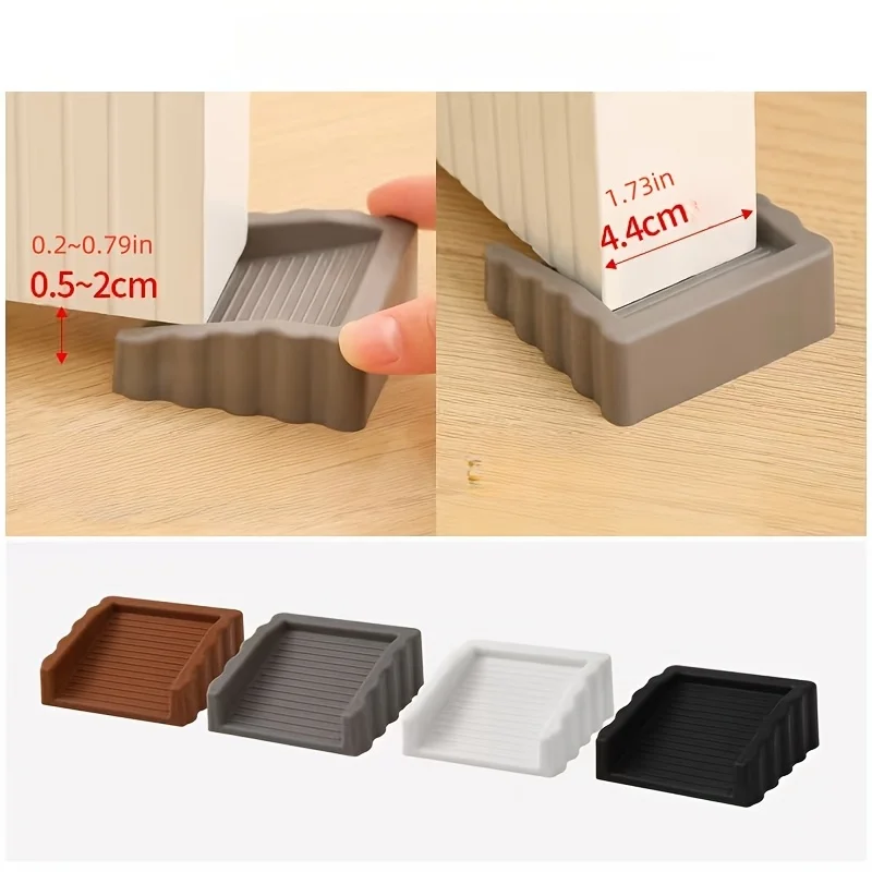 TPR Door Bottom Stop Safety Stopper Reusable Wedge Doorstops Hand Stopper For Home Office Door Rear Retainer Anti-collision Stop