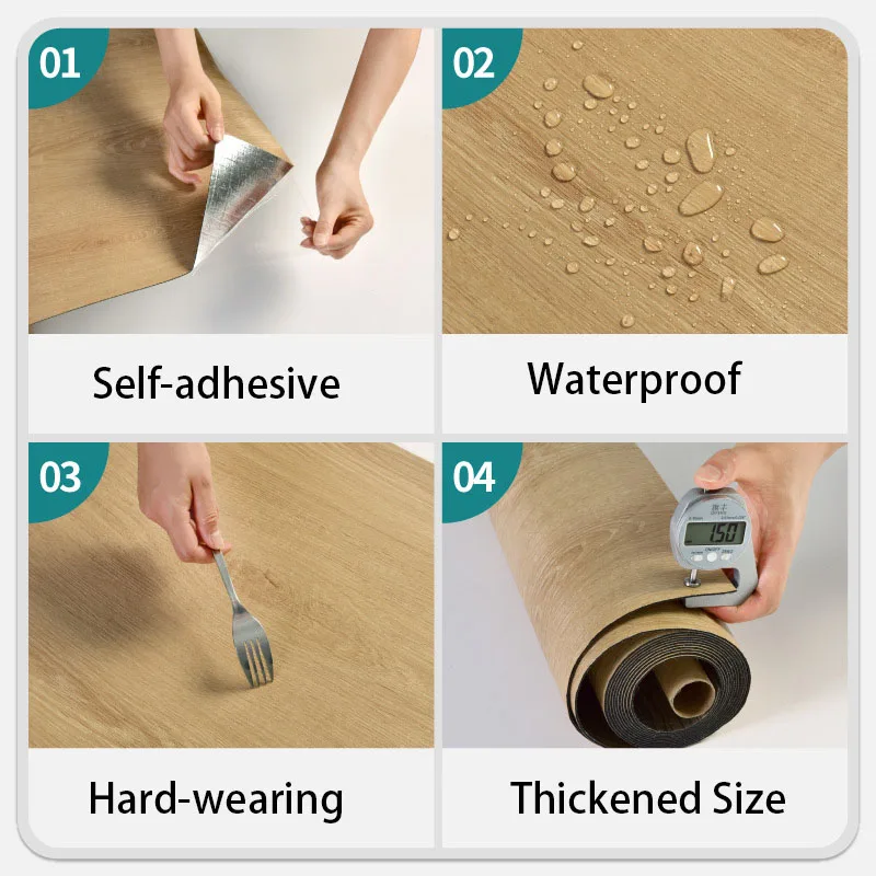 Wallpapers Home Decor Cupboard Room Decoration Floor Stickers Self-adhesive Vinyl Furniture 40cm Waterproof Wall Stickers Paper 6