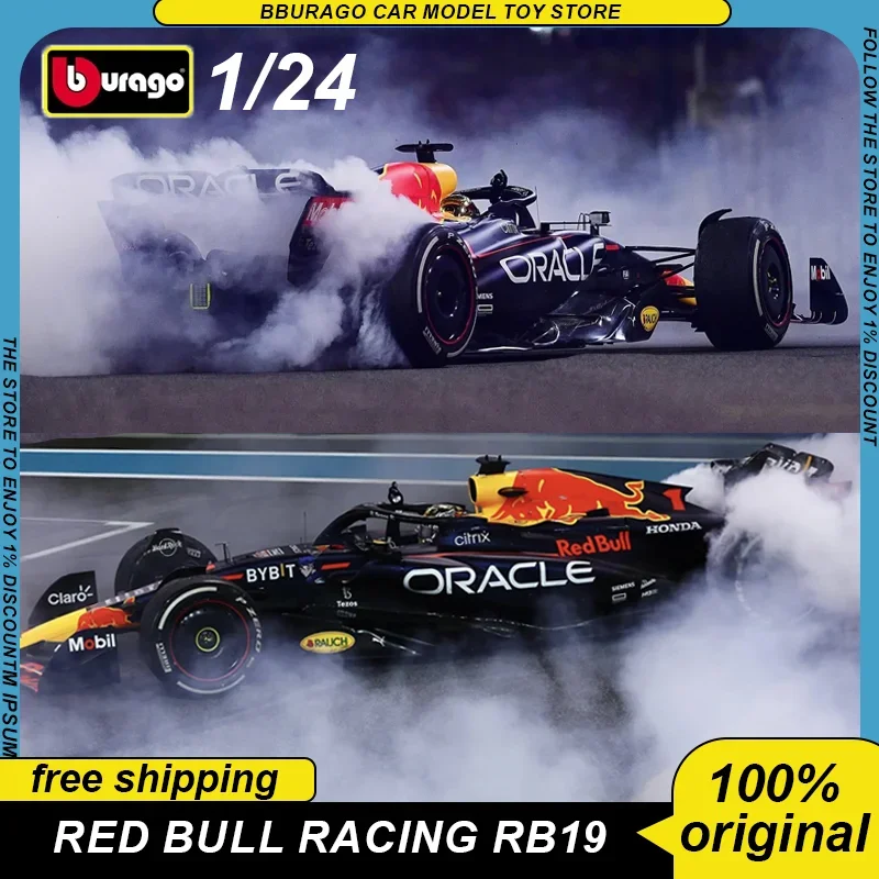 

Bburago 2023 1:24 Red Bull F1 Rb19 Car #1 #11 Diecast Model Formula Racing Hardbound Edition Alloy Luxury Vehicle Gift Car Toys