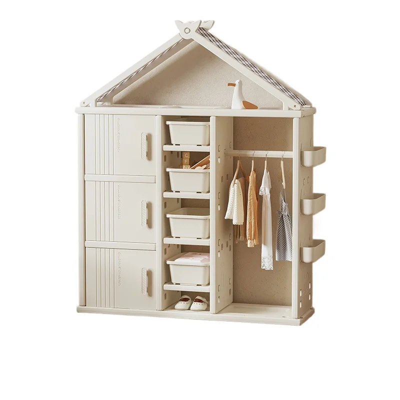 Children's wardrobe, bedroom, visual storage cabinet, baby simple small wardrobe