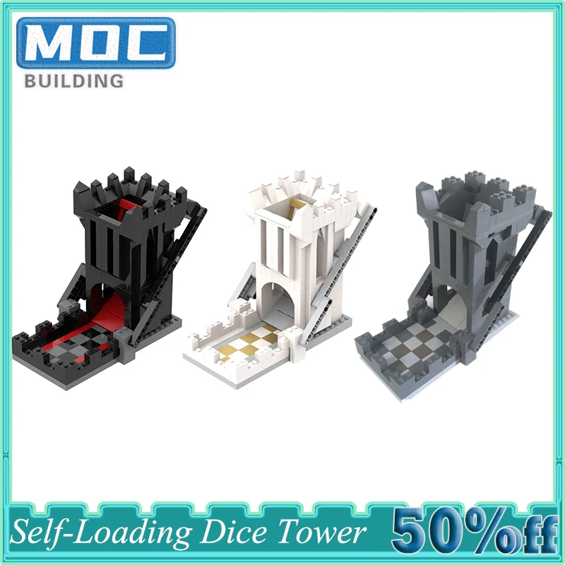 

MOC building blocks Self-Loading Dice Tower Board Game Tabletop Gaming Bricks Model Educational Building Toys