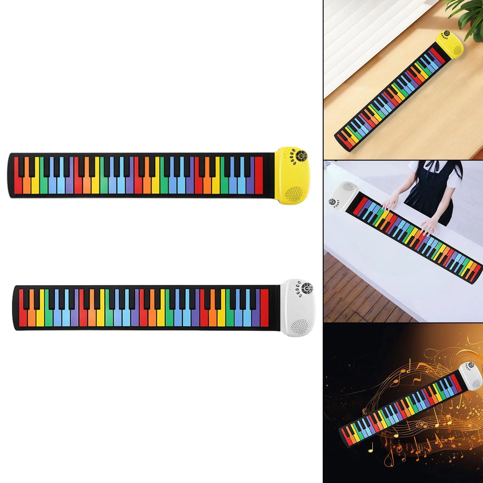 49 Keys Roll up Piano Portable Piano Musical Instruments Silicone Sturdy Hand