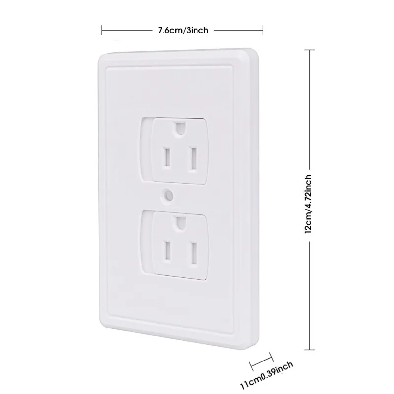 2Pcs Power Socket Cover Baby Safety Socket Cover Self Closing Childproof with 1 Screw Child Safety Accessories