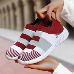 Women's Sneakers Casual Shoes Fashion 2024 New Trainers Comfortable Sneakers Women Slip On Sock Woman Shoes Ladies Flat Shoes