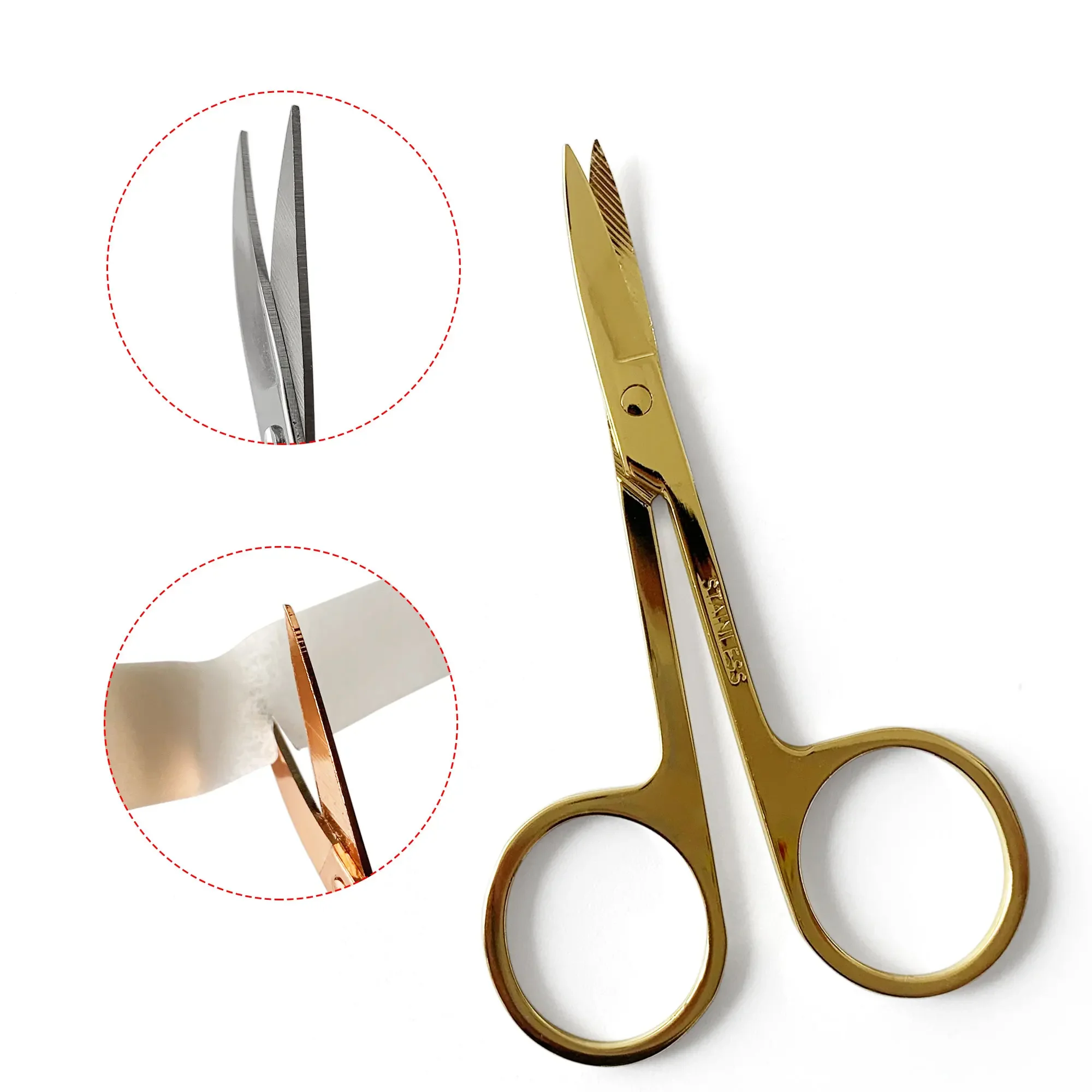 1Piece Eyebrow Scissor Makeup Eyelash Trimmer Facial Hair Remover Manicure Nail Cuticle Scissors Beauty Tools 3