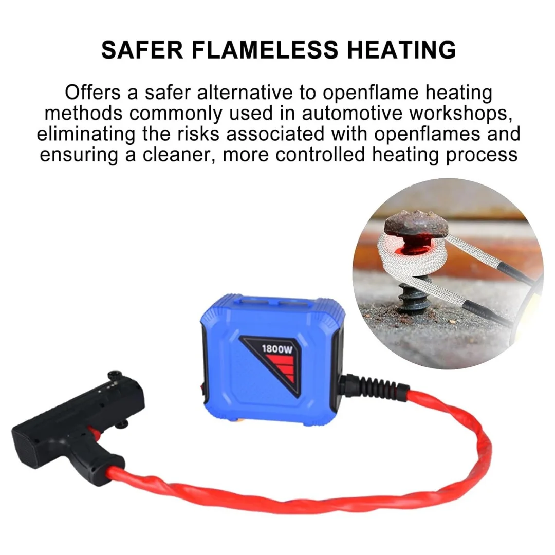 Portable 1800W Magnetic Induction Heater Kit 220V Bolt Removal Tool Handheld Heat Induction Tool With 4 Coils induction heater
