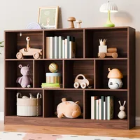 Bookshelf, 3-Tier Open Shelf Bookcase, 10 Cube Storage Organizer with Anti-Tilt Device for Bedroom Living Room 1