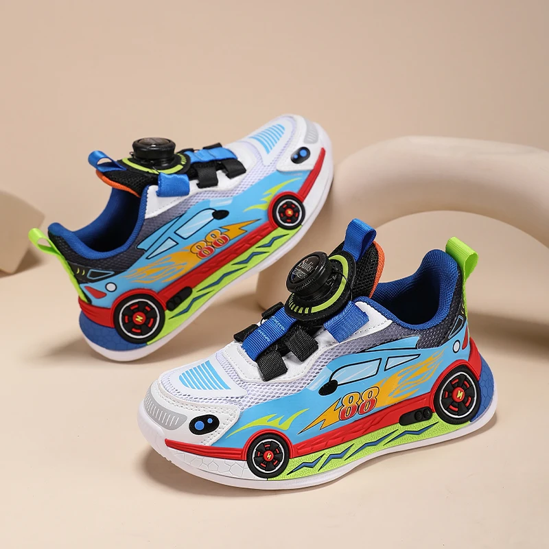 Kids' Sneakers Children Casual Sports Shoes for Boys Breathable Summer Mesh Kids Students Girls School Running Shoes Car Pattern