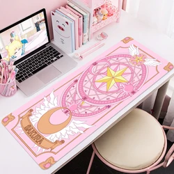 Cardcaptor Sakura Speed Locking Edge Large Natural Rubber Mouse Pad Waterproof Game Desk Mousepad Keyboard Mat For Warcraft LOL 