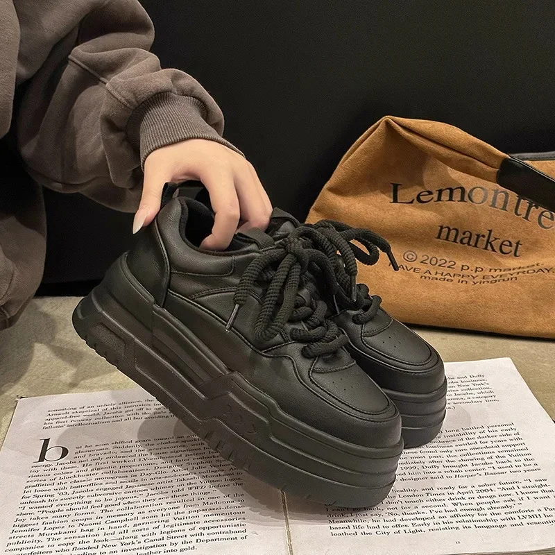 Black-single shoes-increased by about 7cm